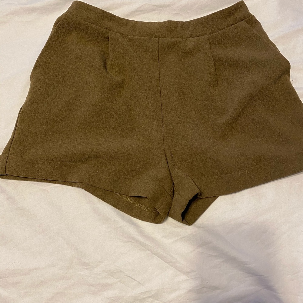 Army green shorts